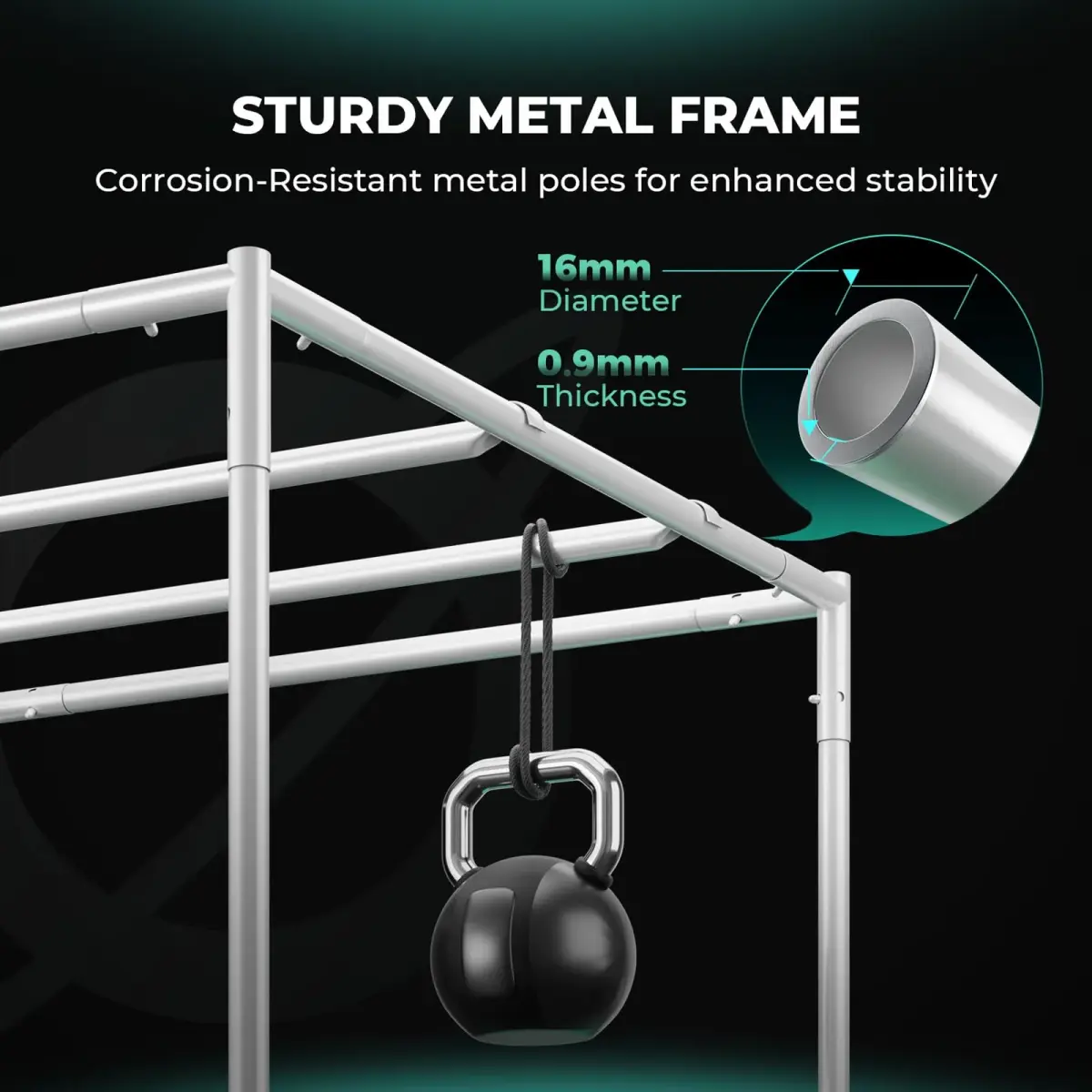 MARS HYDRO 27x27x63 Inch Grow Tent | 1680D Mylar, Observation Window, Waterproof Tray - view 5