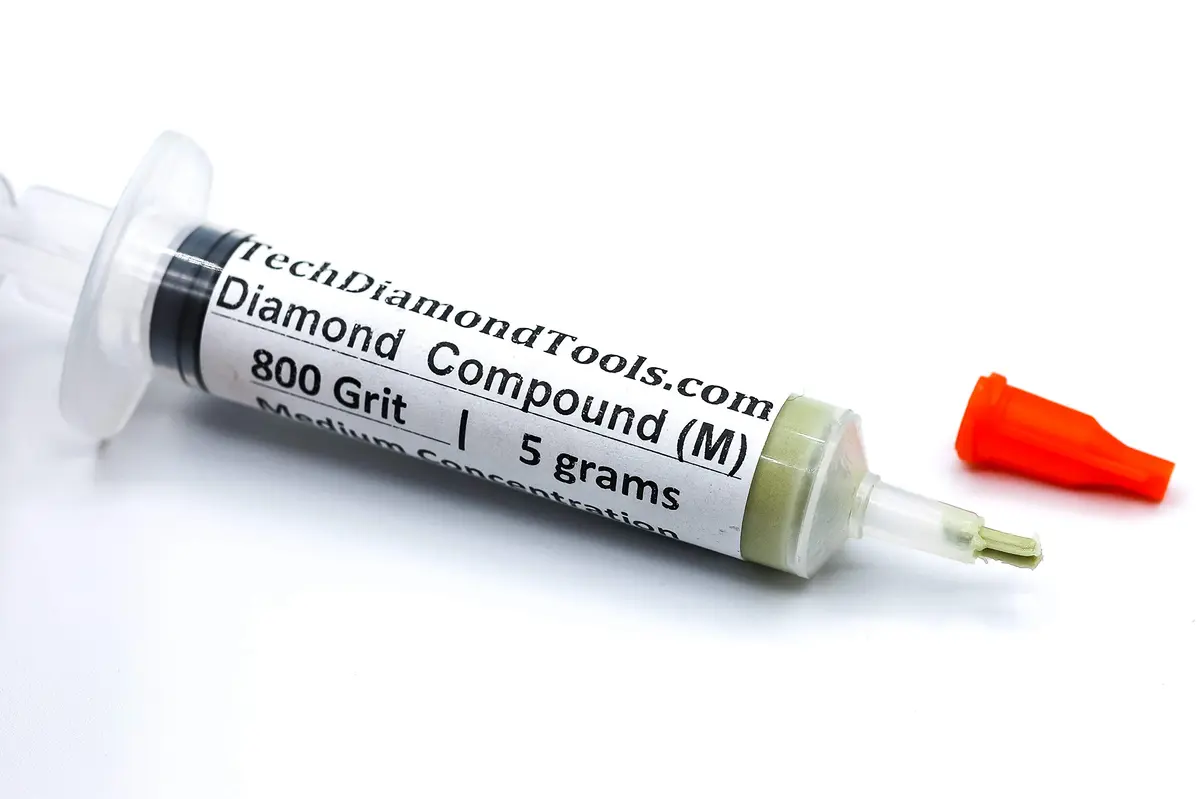 TechDiamondTools Diamond Polishing Paste Kit — 5 Grits (400 to 1050) | USA Made | Oil-Based Syringes | Complete Lapping & Stropping Set for Metal, Glass, Gemstone, Knife, Jewelry | 25% Diamond Powder - view 8