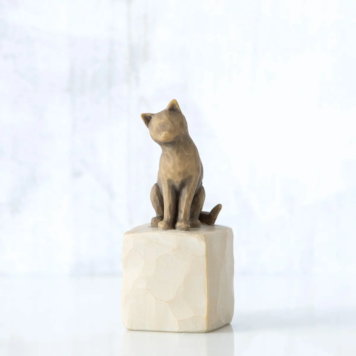 Willow Tree Love My Cat (Dark) Sculpted Hand-Painted Figurine | Handcrafted Resin Cat Decor - view 2