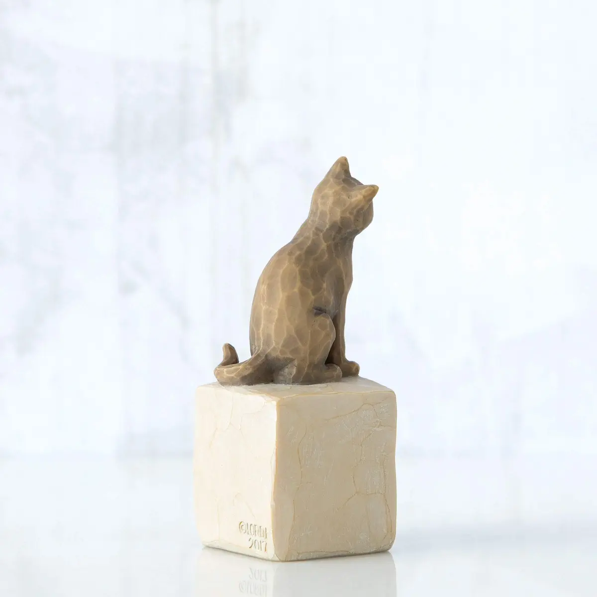 Willow Tree Love My Cat (Dark) Sculpted Hand-Painted Figurine | Handcrafted Resin Cat Decor - view 3