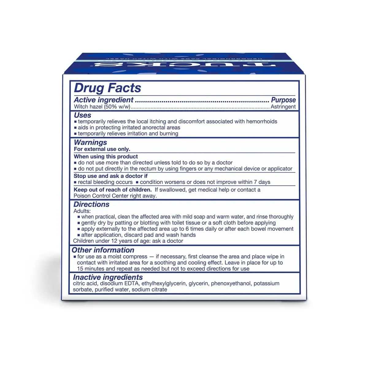 TUCKS Medicated Cooling Pads 100 Count | Witch Hazel Hemorrhoid Treatment - view 8