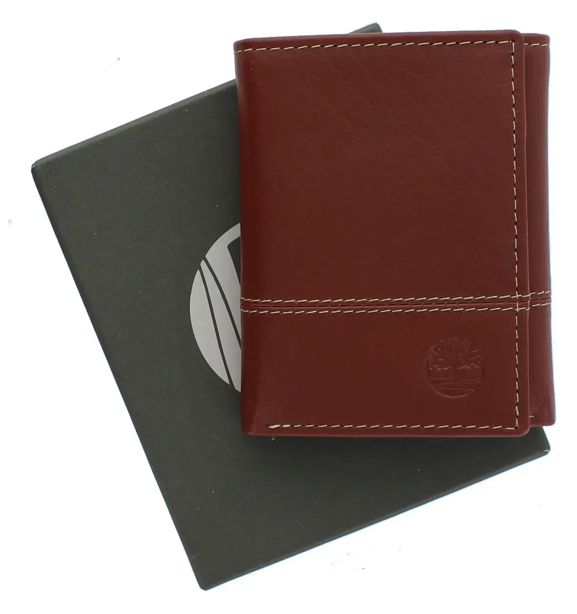 Timberland Men's Genuine Leather RFID Blocking Trifold Wallet Cognac | 10.16cm (4in) x 8.25cm (3.25in) x 1.9cm (0.75in) - view 6
