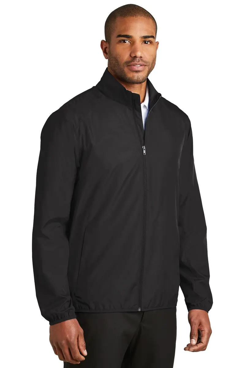 Port Authority Zephyr Full-Zip Jacket | Wind & Water-Resistant, Lightweight, Adult Unisex, Black, Medium - view 4