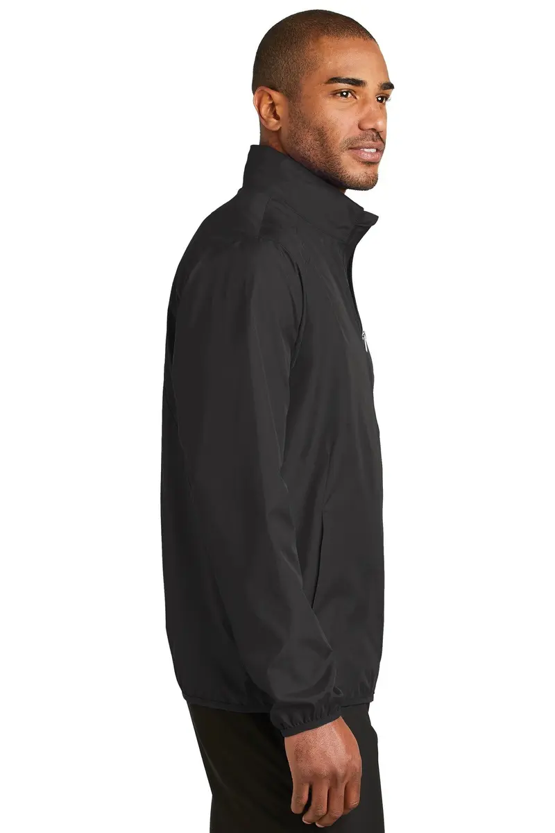 Port Authority Zephyr Full-Zip Jacket | Wind & Water-Resistant, Lightweight, Adult Unisex, Black, Medium - view 3