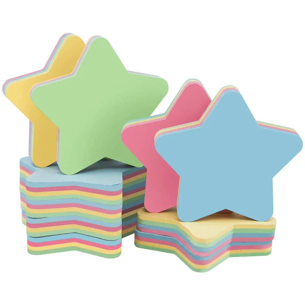 OSOPOLA Star Sticky Notes 10 Pads (1000 Sheets Total) | Bulk Pack for Office, School, Home - main product image