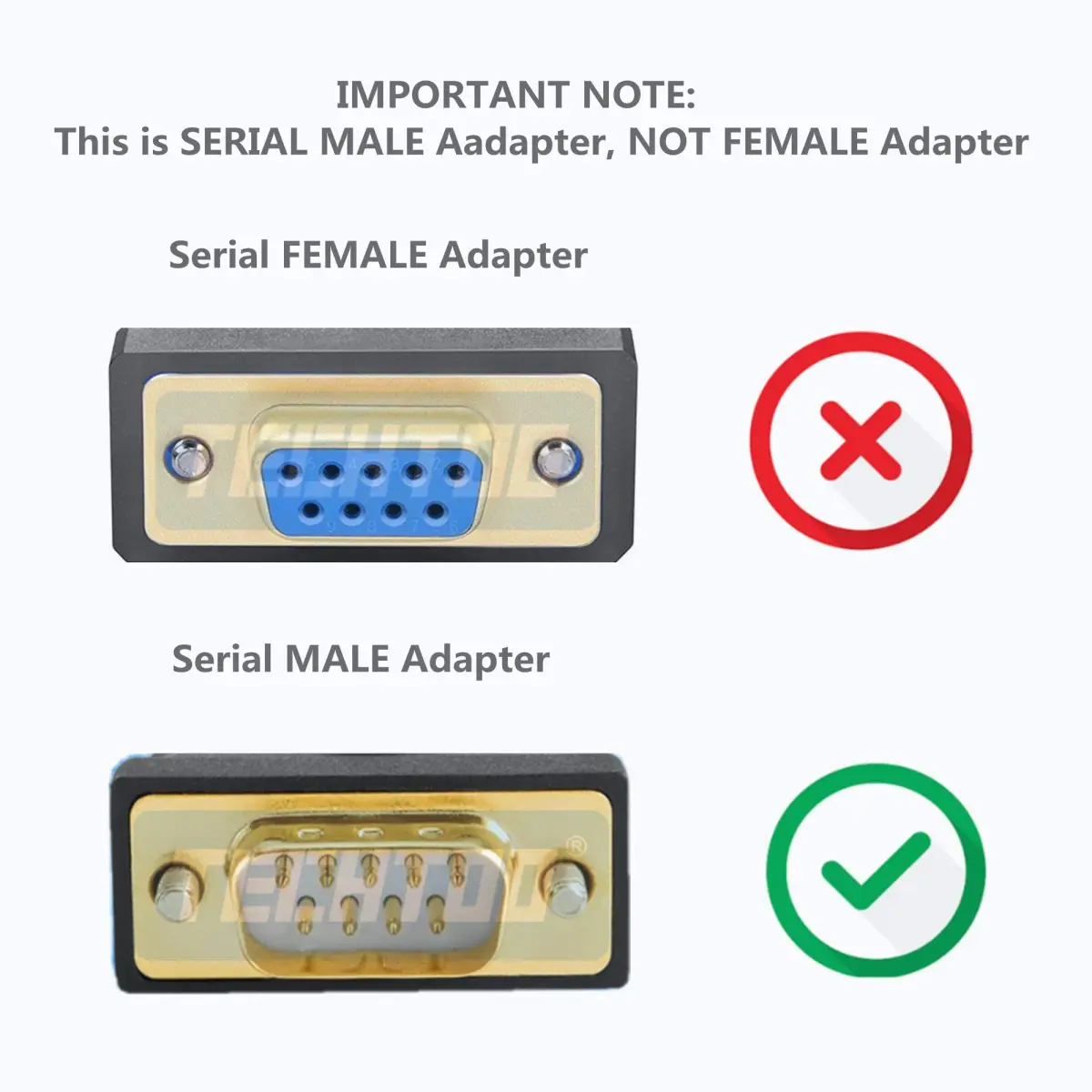 TECHTOO FTDI Chip USB to RS232 Serial Adapter Cable DB9 Male to Male with Thumbscrews | 1 Mbps Data Transfer - view 7