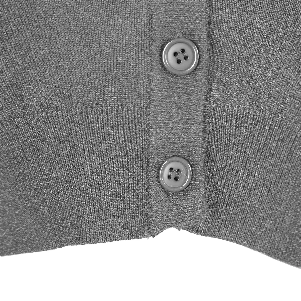 Urban CoCo Women's Cropped Cardigan V-Neck Button Down Sweater 3/4 Sleeve (S, Heather Gray) | Lightweight Knit for Women - view 5