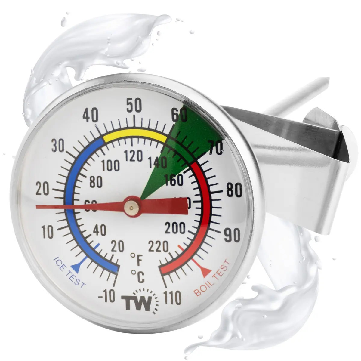 Thermometer World Milk & Coffee Thermometer 165mm Probe | Easy Read Analog Gauge for Steaming Milk, Yogurt, Cheese Making - view 5