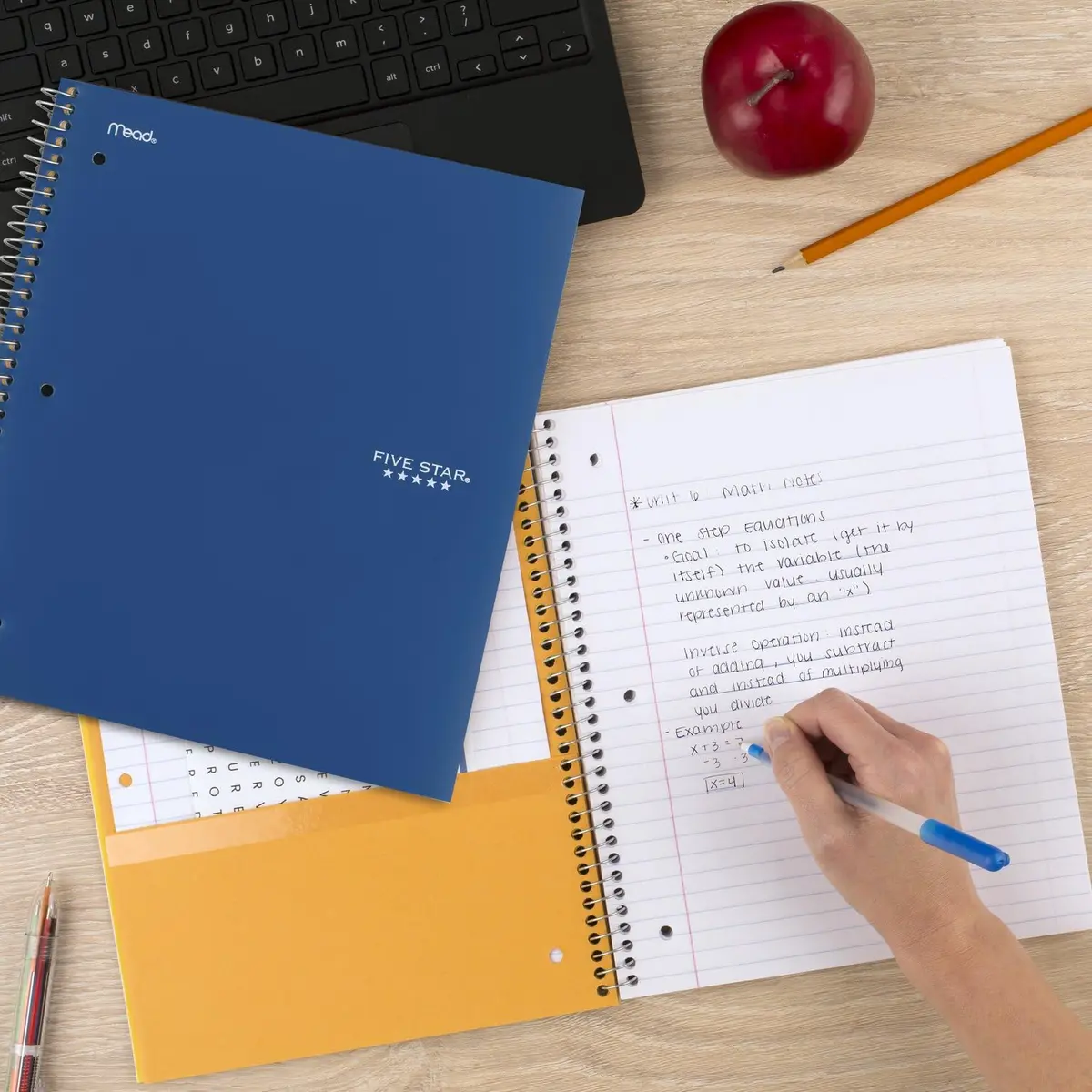 Five Star Spiral Notebook 6 Pack, 5 Subject, College Ruled Paper, 8-1/2" x 11", 200 Sheets Per Notebook | Water Resistant Cover, Study App Compatible - view 7