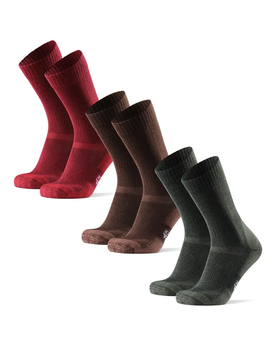 DANISH ENDURANCE Merino Wool Hiking Socks 3-Pack Medium | Crew-Height, Cushioned, Breathable, Anti-Blister - main product image