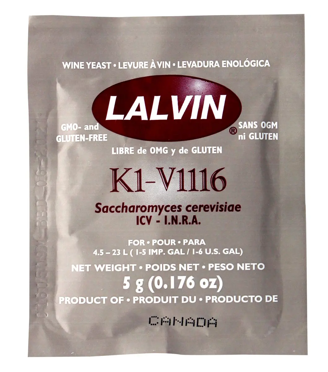 Lalvin L50 K1-V1116 | Wine Yeast for Fruit & Grape Wines | 5g | Neutral Fermentation (100-120 chars) - main product image