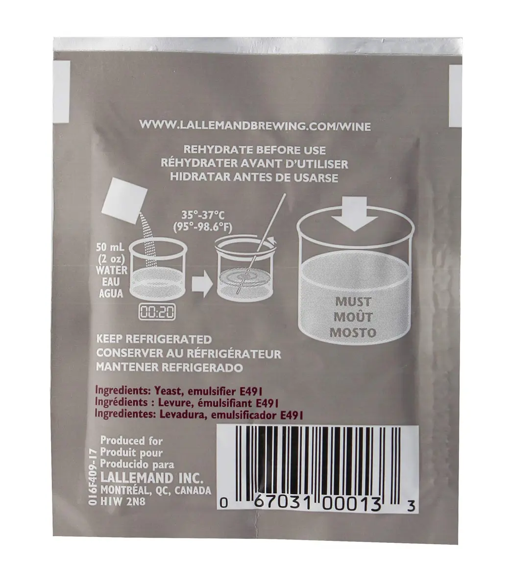 Lalvin L50 K1-V1116 | Wine Yeast for Fruit & Grape Wines | 5g | Neutral Fermentation (100-120 chars) - view 2