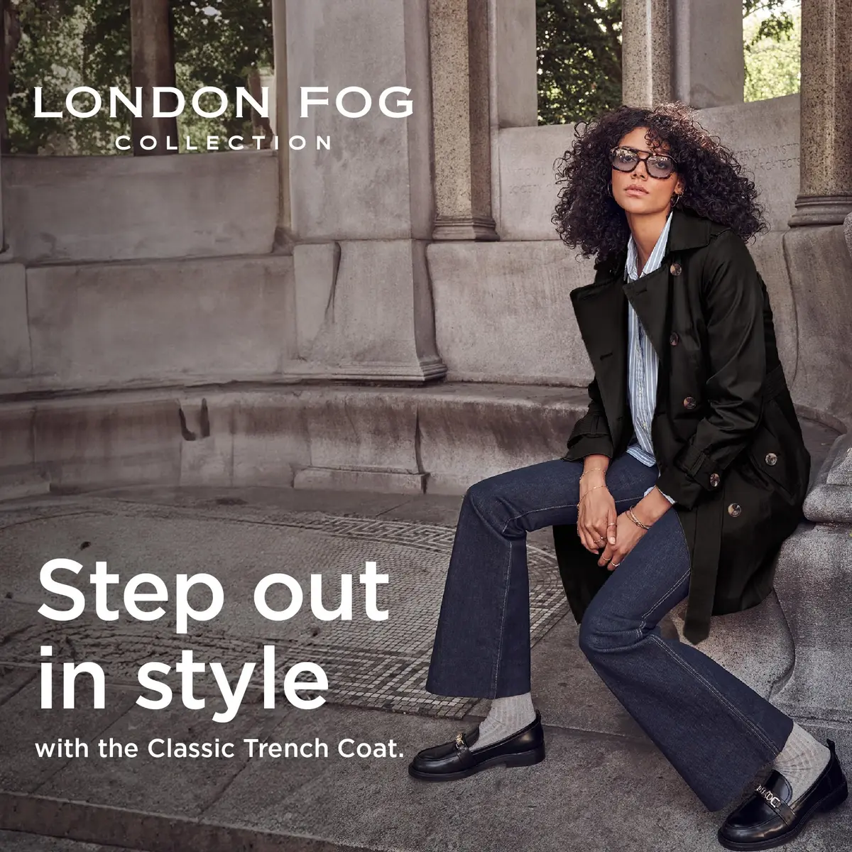 London Fog Womens Double-Breasted Trench Coat X-Small Black | Windproof & Water-Resistant - view 3