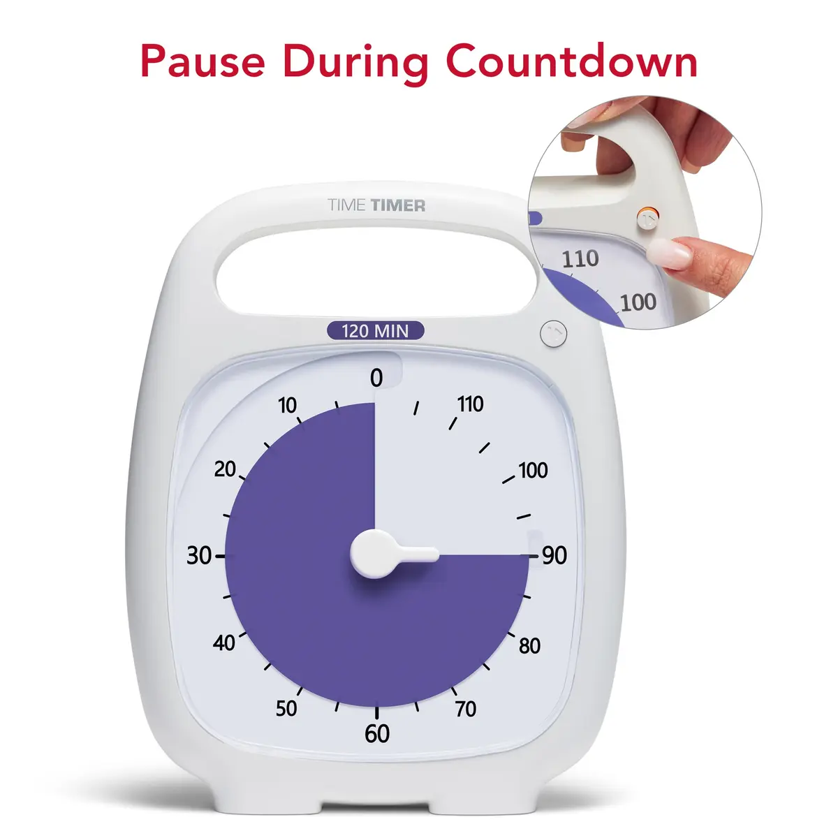 TIME TIMER PLUS 120 Minute Desk Visual Timer with Silent Operation | 2-Hour Visual Countdown for Classroom & Office - view 4