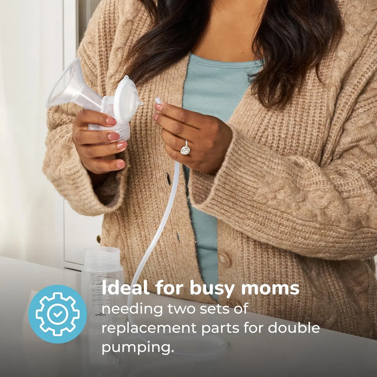 Spectra Breast Pump Accessory Kit with Bottles, 24mm | Compatible with Spectra S1, S2, 9 Plus - view 3