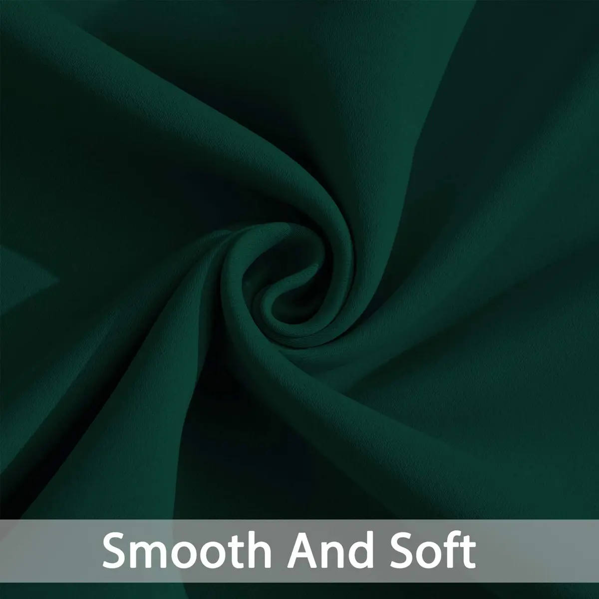 Yakamok Room Darkening Curtains 52x84 inch Dark Green | Elegant Modern Grommet Panel Set - view 4