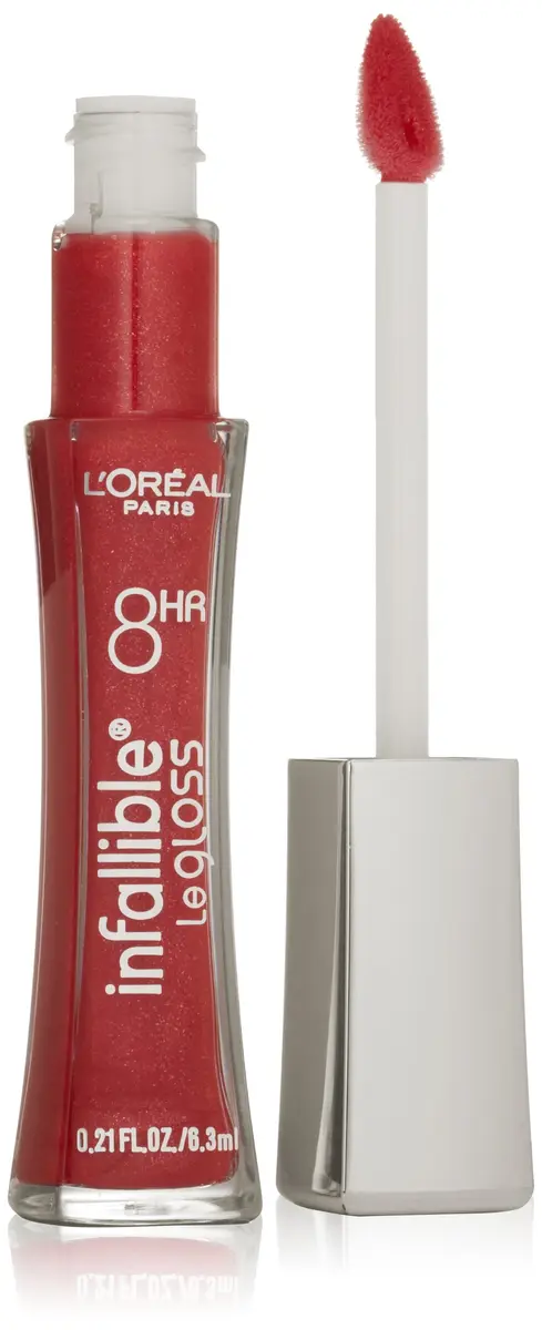 L'Oreal Paris Infallible 8 HR Pro Gloss Cherry Flash 0.21 Fl Oz | Long-lasting, Hydrating Lip Gloss for Women - main product image
