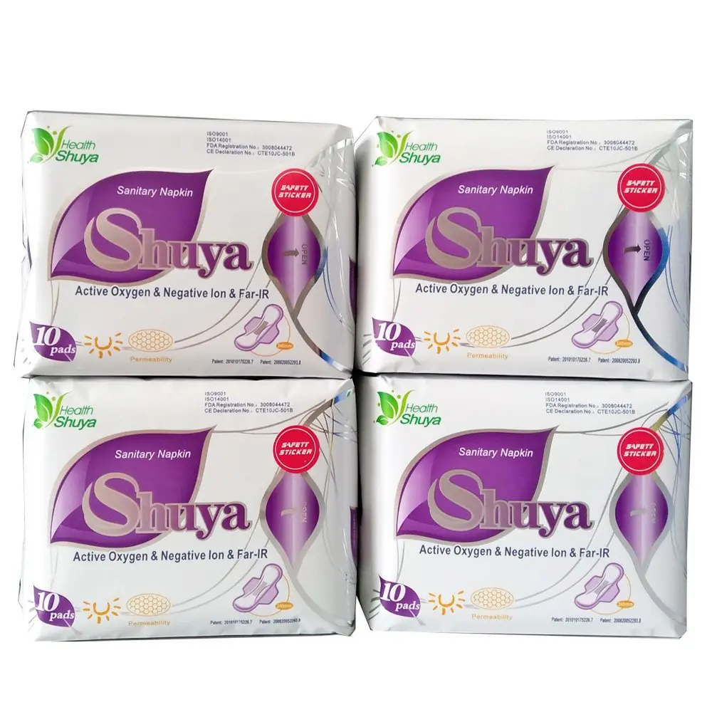 SHUYA Feminine Care Pads Regular & Overnight | High Absorbency, Active Oxygen, Anion, 245-330mm - main product image