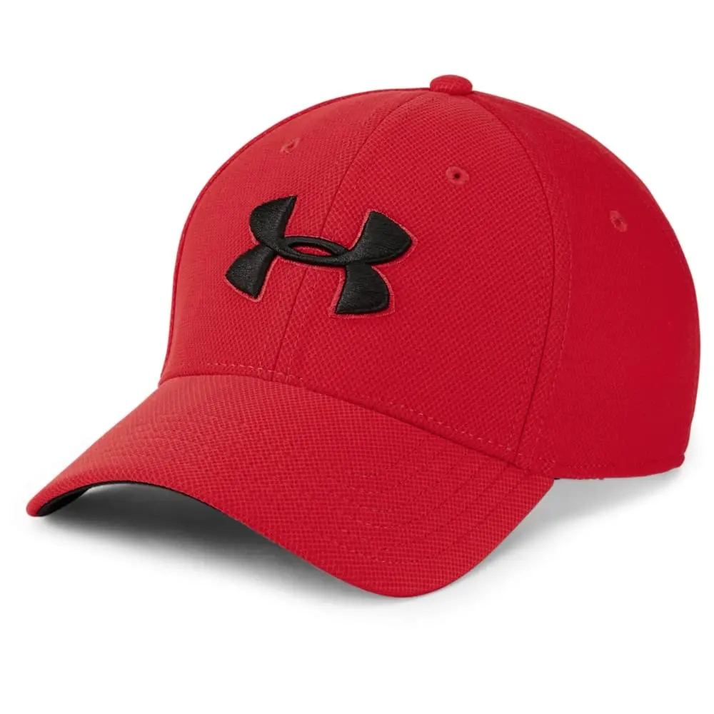 Under Armour Men's Blitzing 3.0 Cap, Red (600)/Black, Medium/Large | Structured Fit with Microthread Breathability - main product image