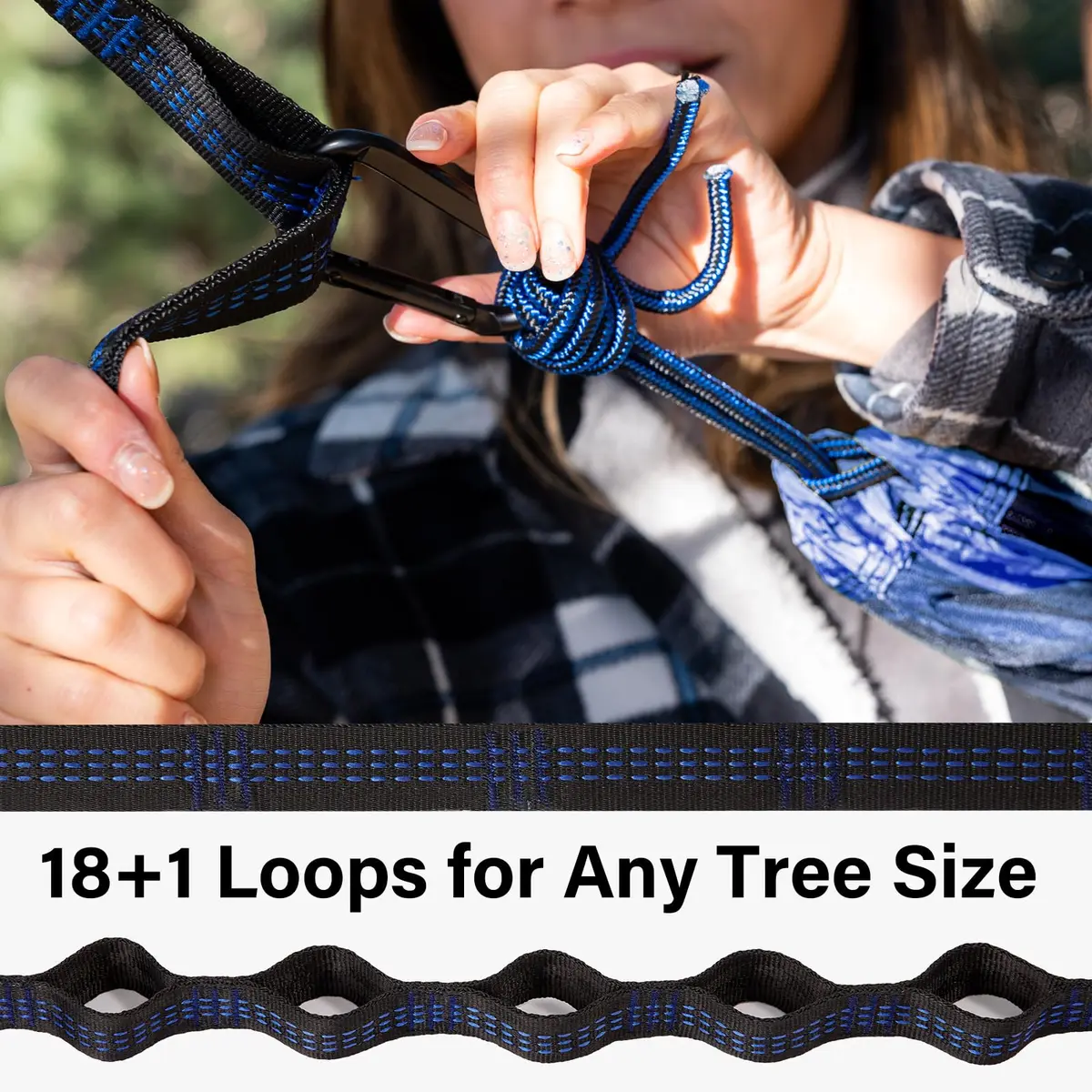 Kootek Camping Hammock 500lbs Capacity | Double Outdoor Camping Essentials, Parachute Nylon - view 5