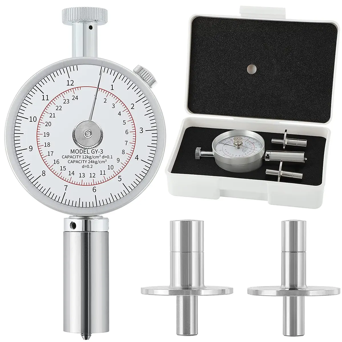 NEWTRY Fruit Penetrometer Handheld Hardness Tester with 2 Types of Probes | Precise Fruit Hardness Measurement - main product image