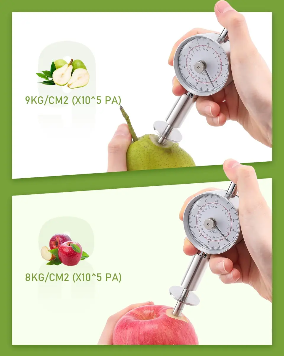 NEWTRY Fruit Penetrometer Handheld Hardness Tester with 2 Types of Probes | Precise Fruit Hardness Measurement - view 6