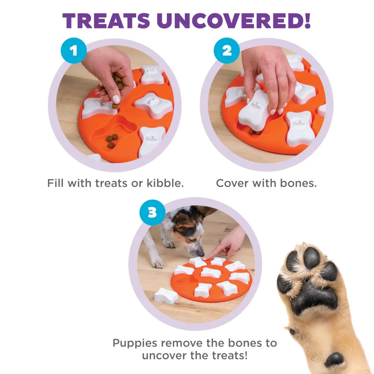 Outward Hound Nina Ottosson Dog Smart Treat Puzzle 28.6cm (11") | Beginner Level Interactive Dog Toy - view 3