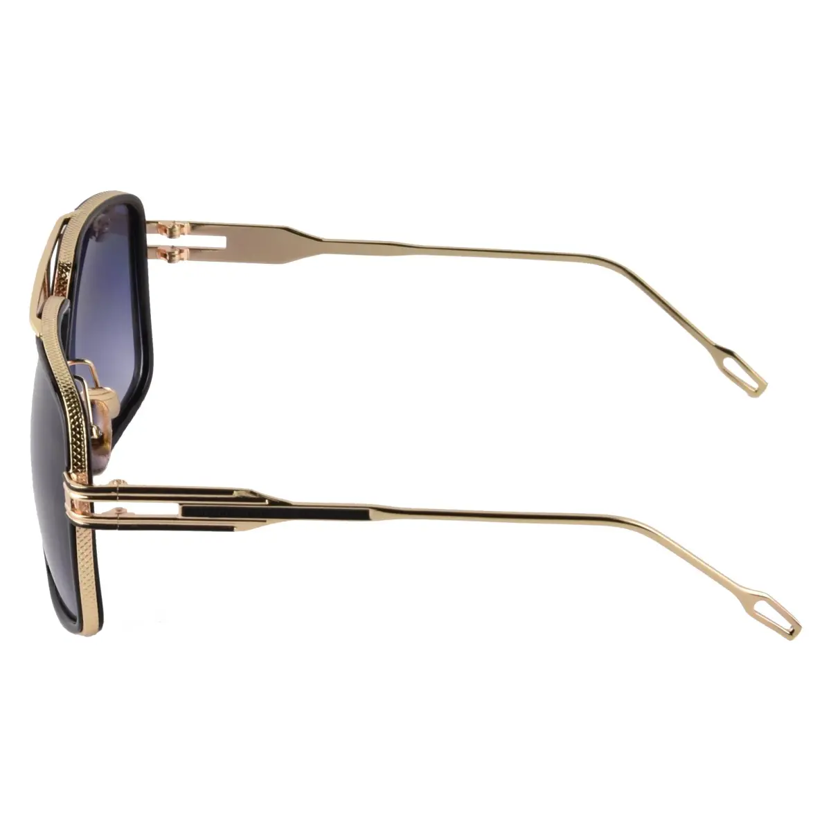 GOBIGER Aviator Sunglasses for Men Gold/Gradient Grey Lens | 59mm (2.32in) Lens Width - view 4