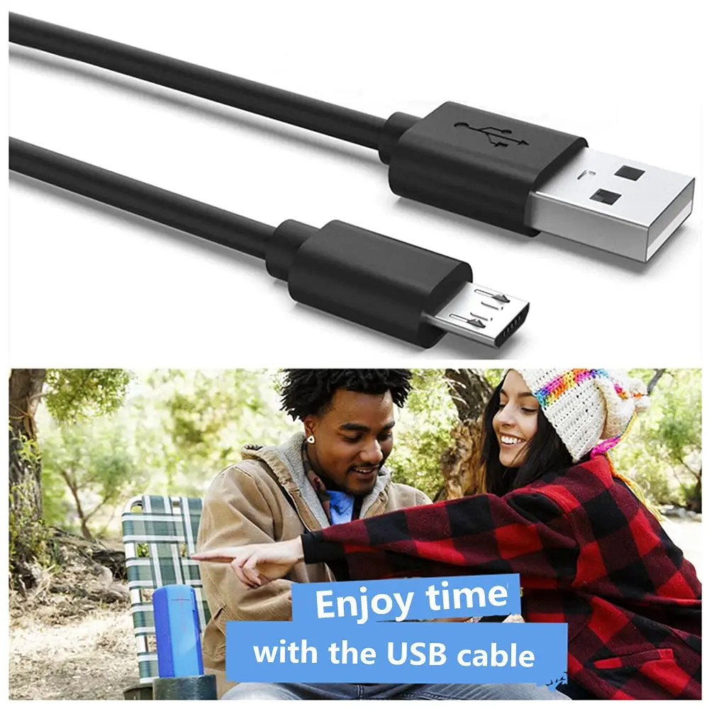 Koffmon Micro USB Charging Cable Compatible with JBL Flip 2/3/4, Logitech UE Boom 3, Android Phones | Fast Charging, 3ft Black - view 6