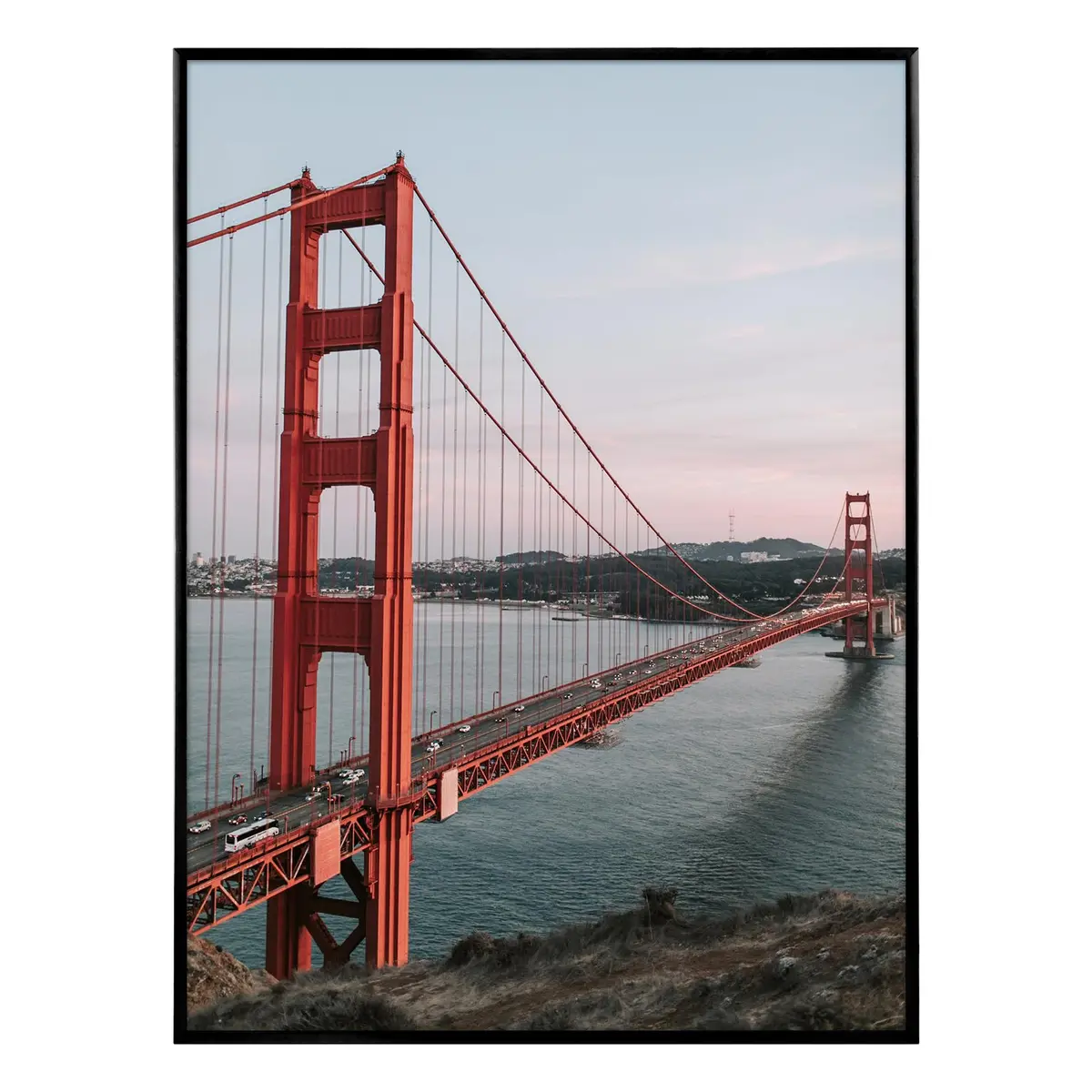 Frametory 18x24 Black Aluminum Poster Frame Tempered Glass | Modern Wall Decor (70-120 chars) - main product image