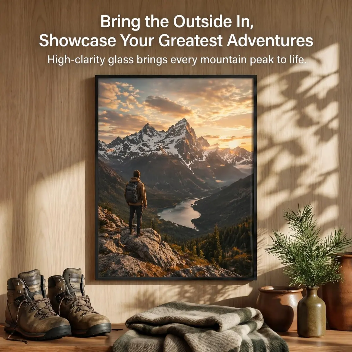 Frametory 18x24 Black Aluminum Poster Frame Tempered Glass | Modern Wall Decor (70-120 chars) - view 3