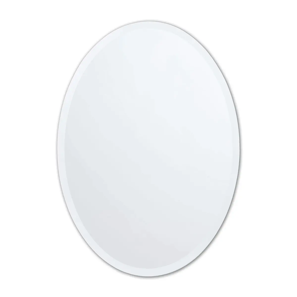 The Better Bevel Frameless Oval Mirror 20" x 27" | Beveled Edge Bathroom Wall Mirror - main product image