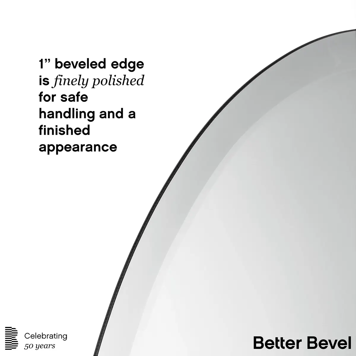 The Better Bevel Frameless Oval Mirror 20" x 27" | Beveled Edge Bathroom Wall Mirror - view 4