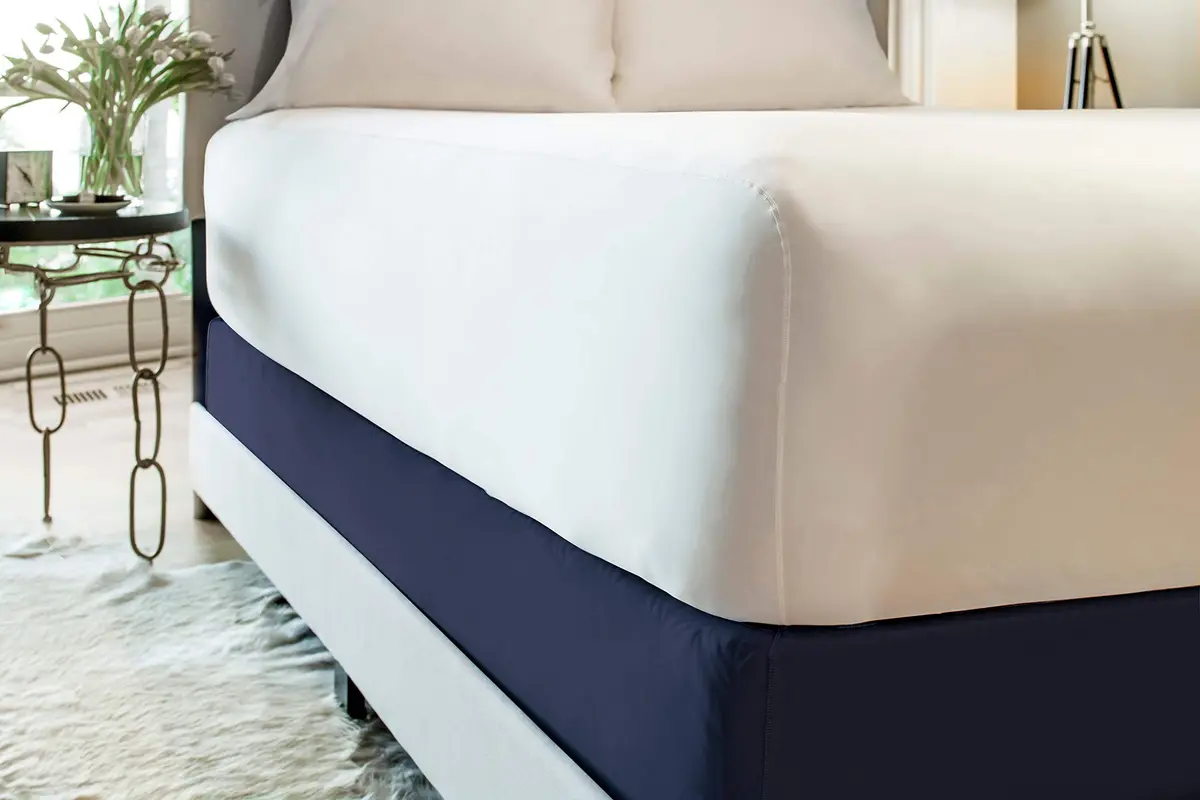 SHEEX Original Performance Box Spring Wrap, Queen, Navy | Moisture-Wicking, Breathable Performance Fabric - main product image
