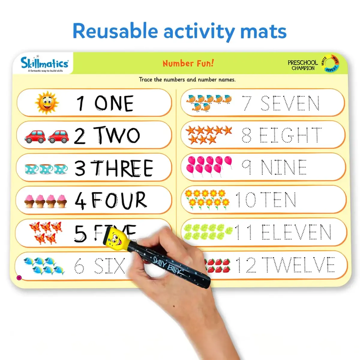 Skillmatics Preschool Champion Educational Game – Reusable Activity Mats with 30 Activities | Ages 3+ - view 3