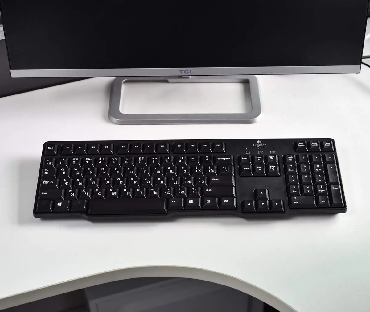 CaseBuy Russian-English Keyboard Stickers White Font Black Background for PC Laptop Notebook Desktop 2-Pack - view 7