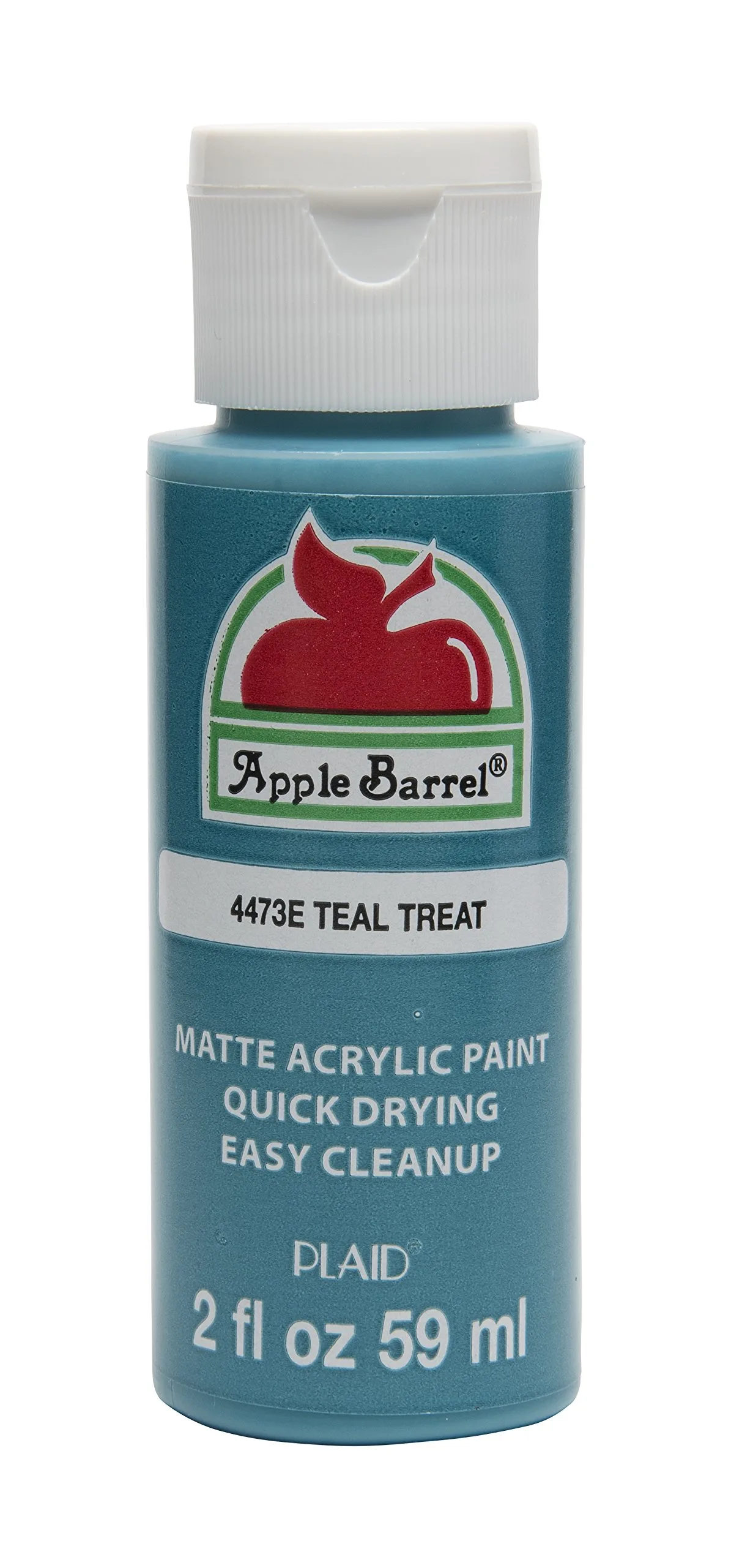 Apple Barrel Acrylic Paint Teal Treat (2 oz / 59 ml) | Non-Toxic Craft Paint for Canvas, Wood, Paper - main product image