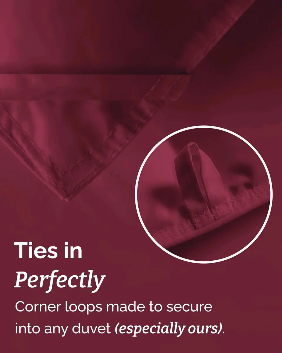 CGK Unlimited Comforter King Size - Down Alternative Duvet Insert - Burgundy, 102" x 90" | All-Season Breathable Bedding - view 8
