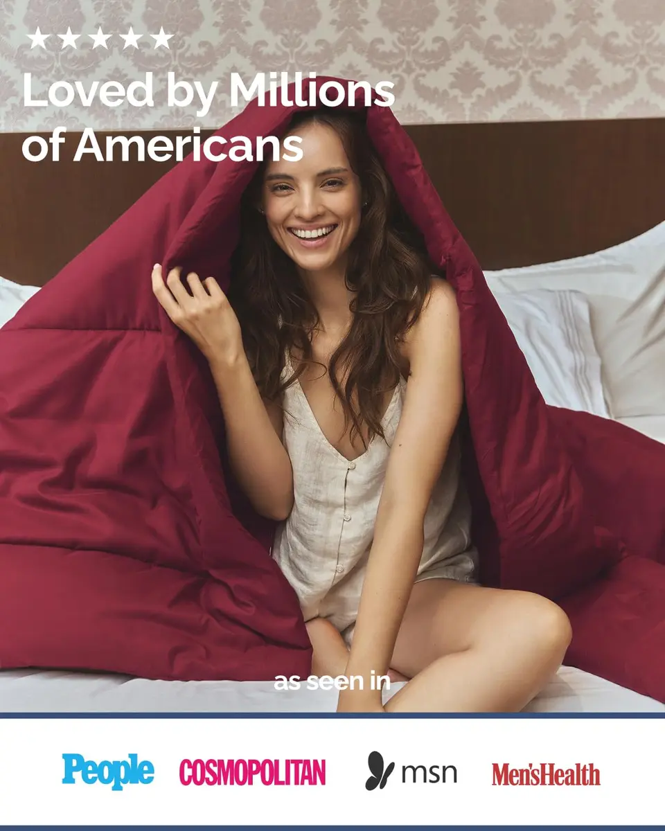 CGK Unlimited Comforter King Size - Down Alternative Duvet Insert - Burgundy, 102" x 90" | All-Season Breathable Bedding - view 9