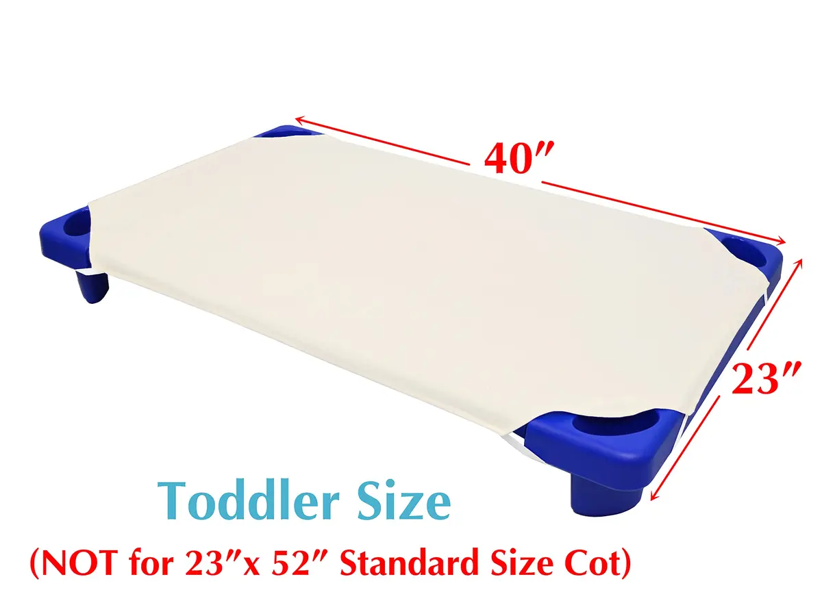 American Baby Company Natural Cotton Percale Toddler Cot Sheet 58cm x 102cm (23" x 40") | Soft Breathable Daycare Sheet - view 2