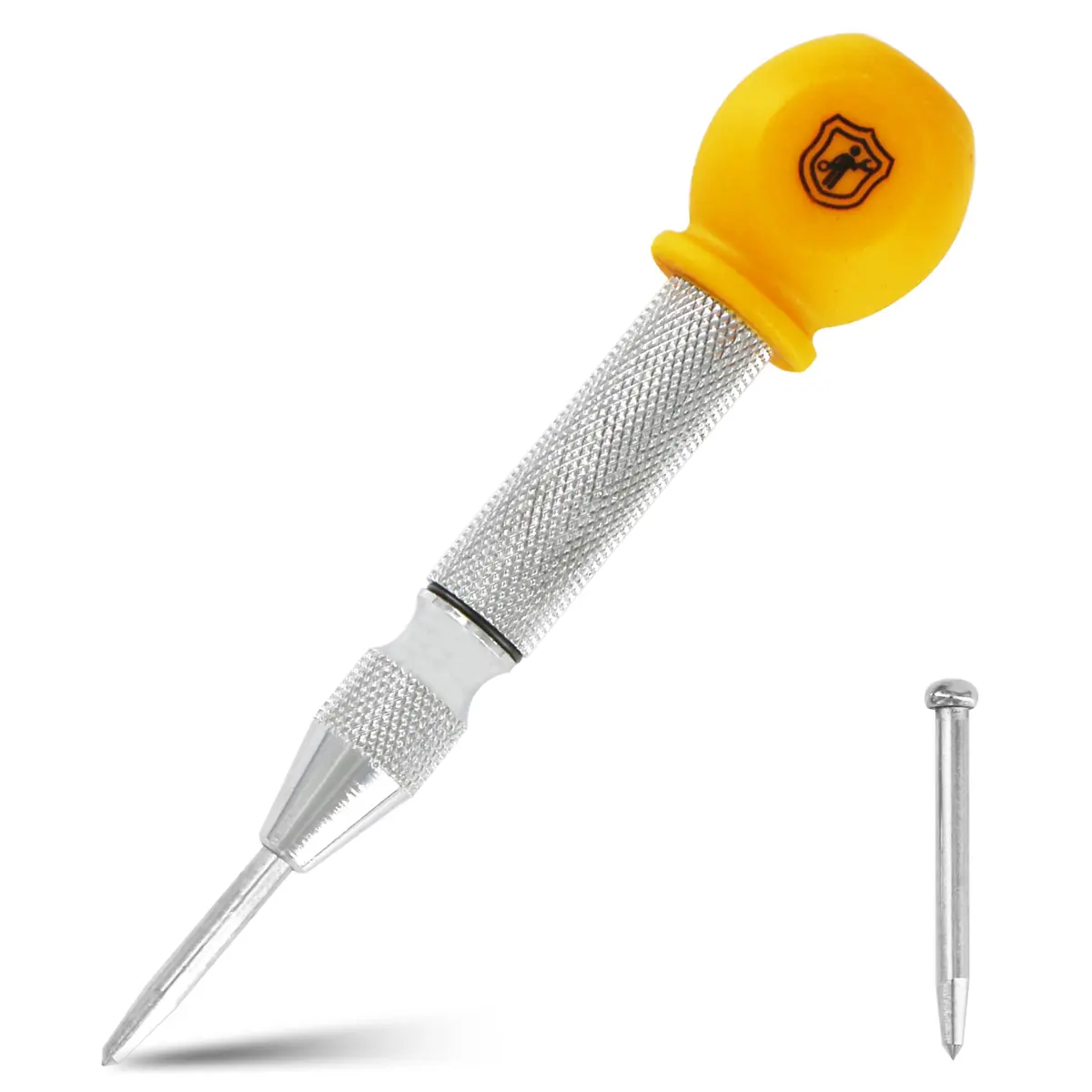 MULWARK 5" Spring-Loaded Steel Center Hole Punch Marker | Adjustable Impact, Rustproof (120 chars) - main product image