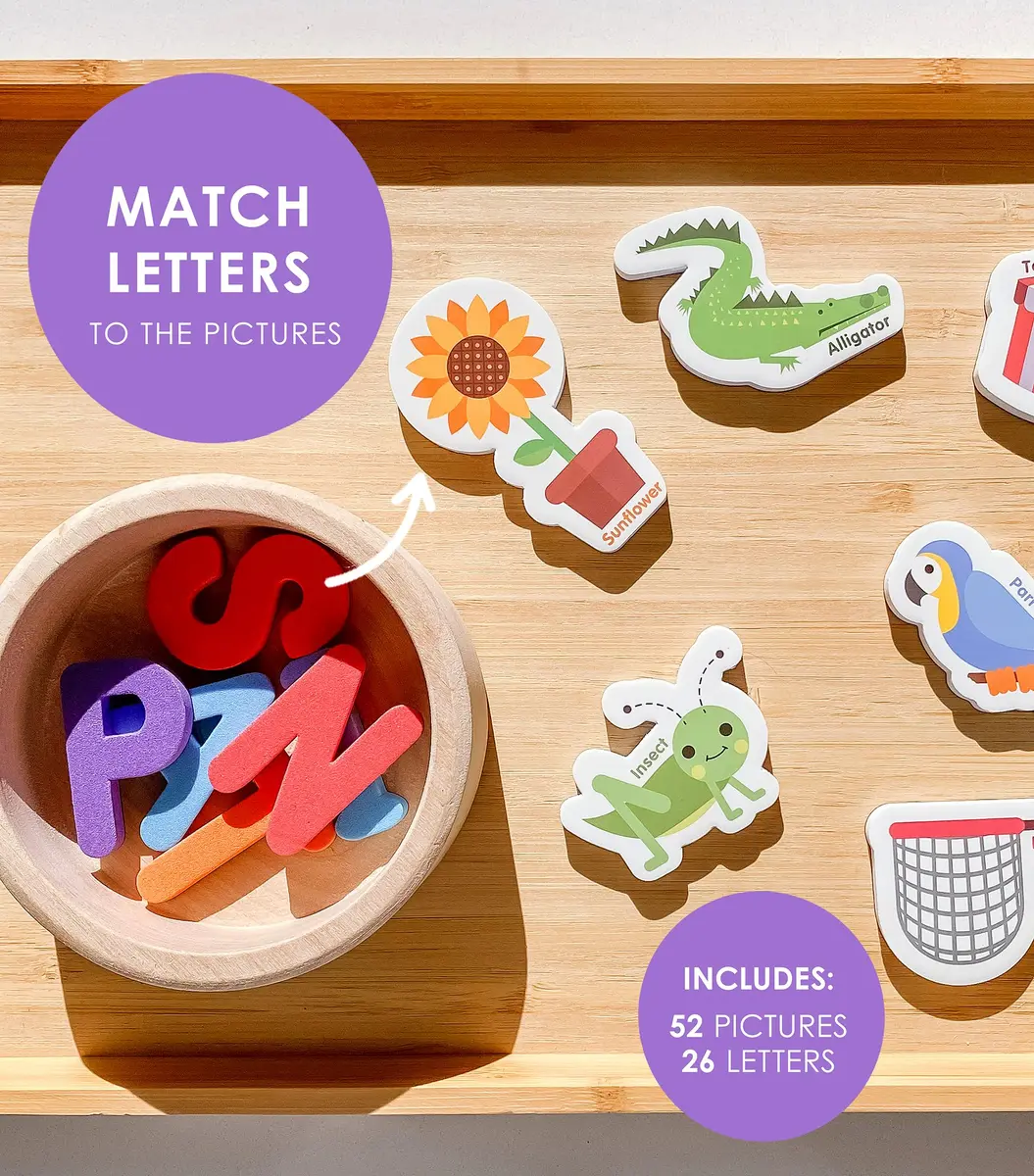 Curious Columbus Magnetic Objects and Letters, Foam Fridge Magnets for Kids | Bright ABC & Object Magnets - view 6