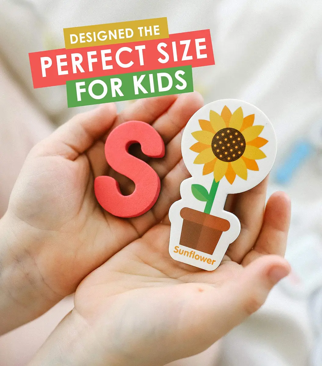 Curious Columbus Magnetic Objects and Letters, Foam Fridge Magnets for Kids | Bright ABC & Object Magnets - view 4