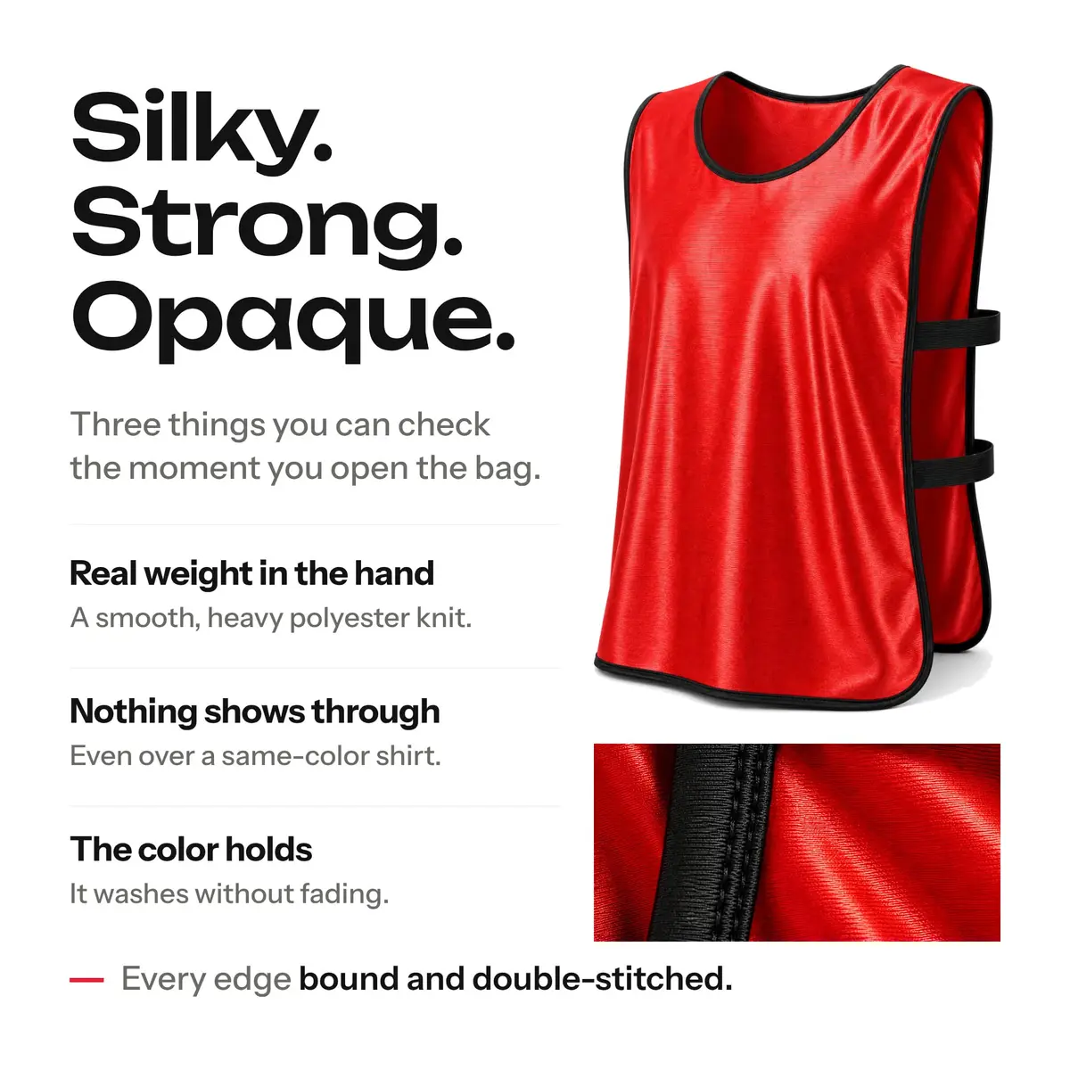 SportsRepublik Pinnies for Sports 12-Pack | Thick, Opaque, Mesh Carry Bag, Adult & Kids Sizes - view 3