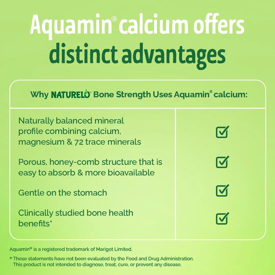 NATURELO 600mg Calcium Supplement for Bone Strength, VIT D3, 120 Capsules | Supports Bone & Joint Health - view 5
