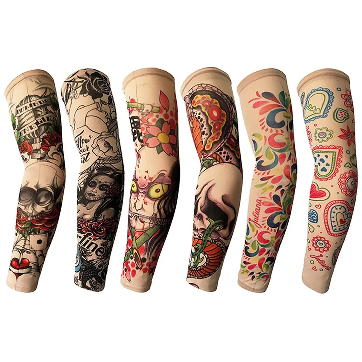 YARIEW Temporary Tattoo Sleeves for Men Arm Sleeves | Realistic Sun Protection & Party Decor (70-120 chars) - main product image