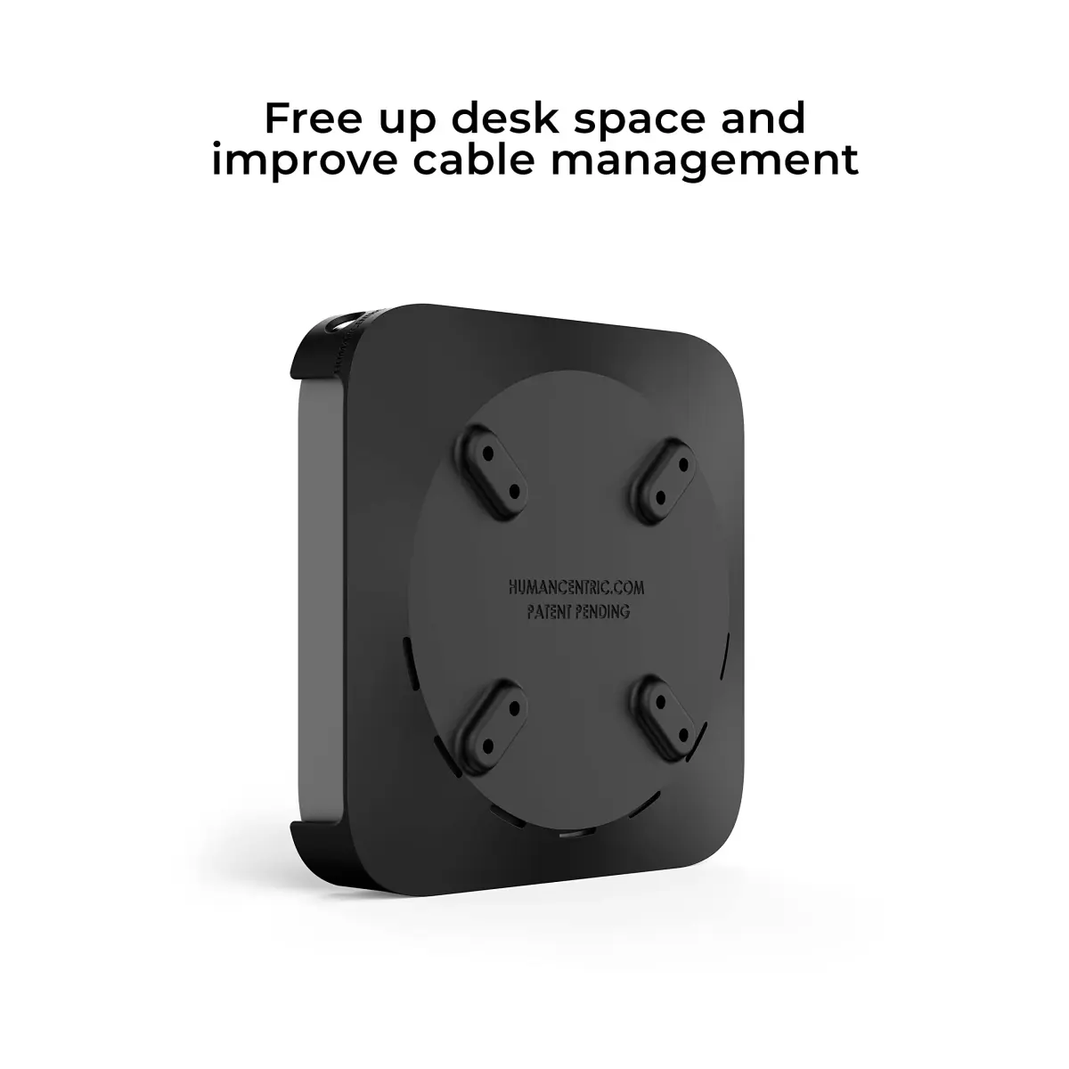 HumanCentric Mac mini Mount | VESA 75/100mm, Under Desk, Wall Mount, Black Plastic - view 6