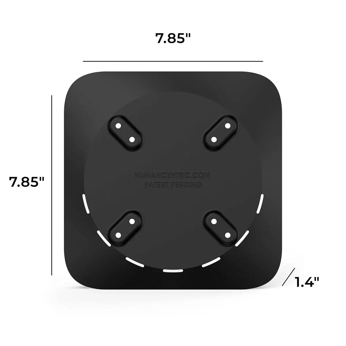 HumanCentric Mac mini Mount | VESA 75/100mm, Under Desk, Wall Mount, Black Plastic - view 7