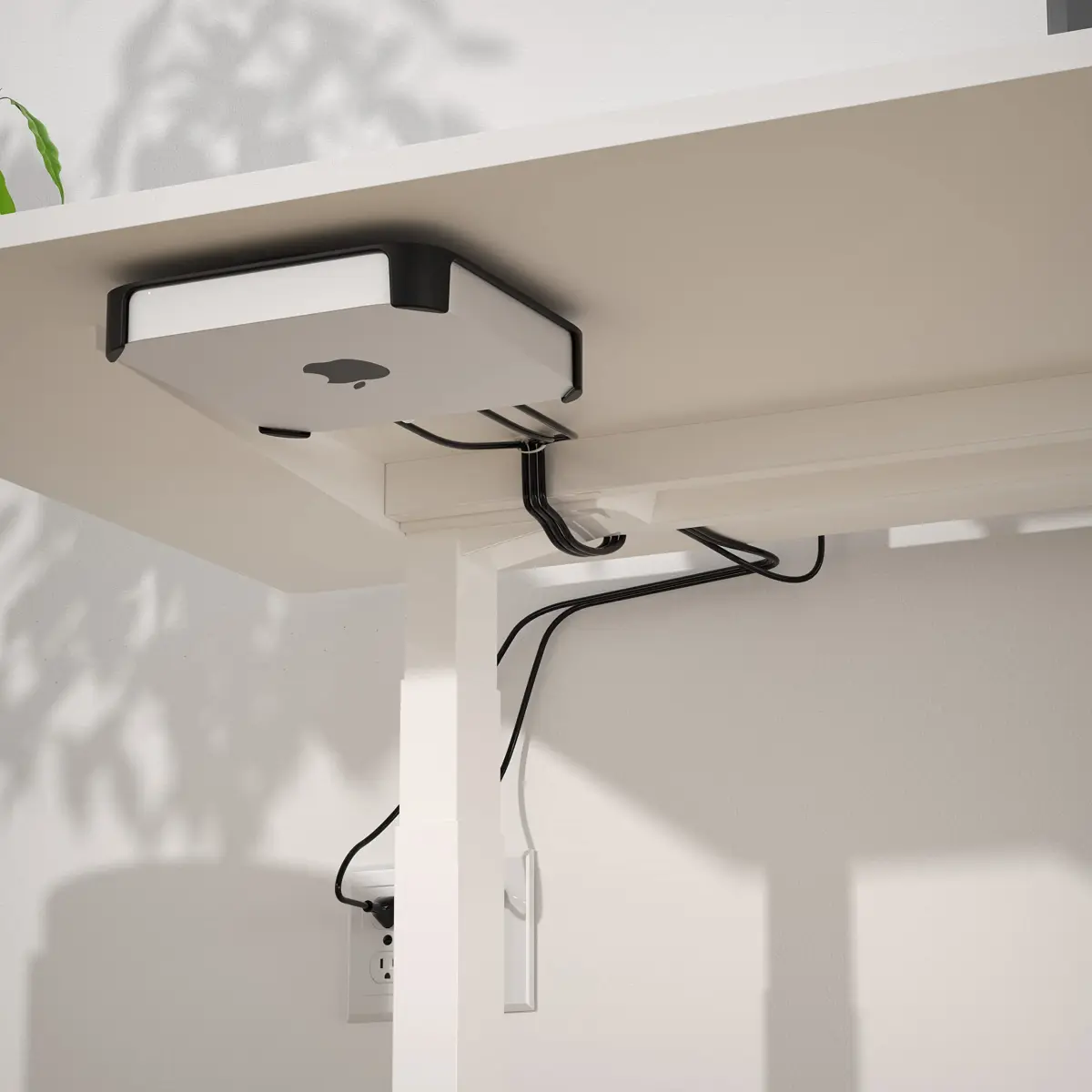 HumanCentric Mac mini Mount | VESA 75/100mm, Under Desk, Wall Mount, Black Plastic - view 9