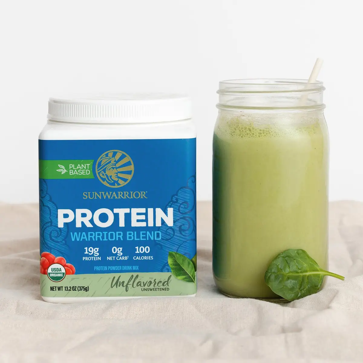 Sunwarrior Warrior Blend Organic Vegan Protein, Unflavored, 15 Servings | Plant-Based Protein for Active Lifestyle - view 6